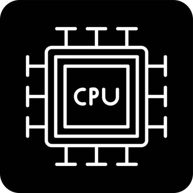 cpu icon, vector illustration simple design