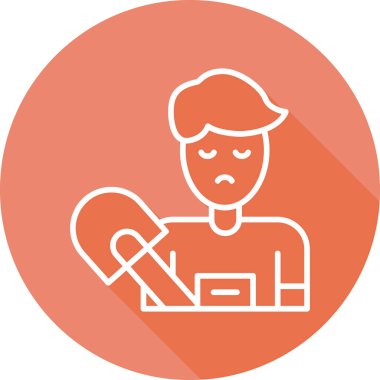 Çocuk Çalışma Ağı simgesi, vektör illüstrasyonu