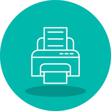 yazıcı web simgesi basit illüstrasyon 