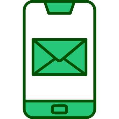 Telefon mesajı simge vektör çizim