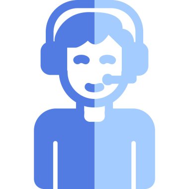 çağrı merkezi operatör simgesi illüstrasyonu 