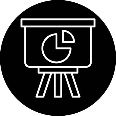 Pasta çizelgesi simgesi, vektör illüstrasyonu 