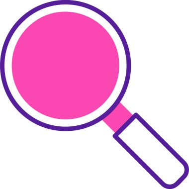 Büyütme cam simgesi, vektör illüstrasyonu 