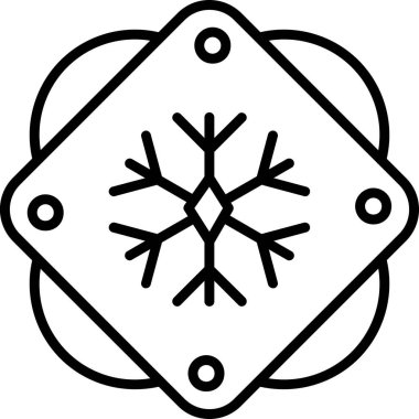 Kar tanesi. Web simgesi basit illüstrasyon 