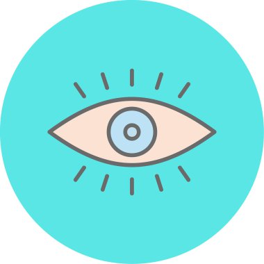 vizyon. Web simgesi basit illüstrasyon