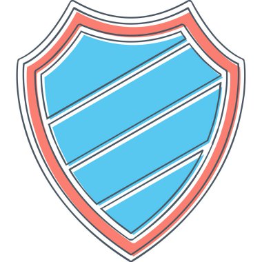 kalkan simgesi web basit illüstrasyon