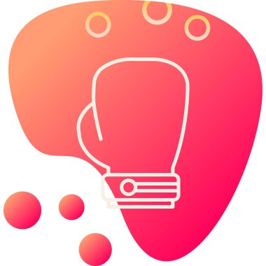 Boks eldiveni simge vektör çizim