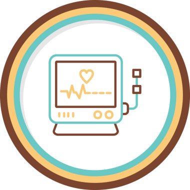 Monitör simgesinin vektör illüstrasyonu 