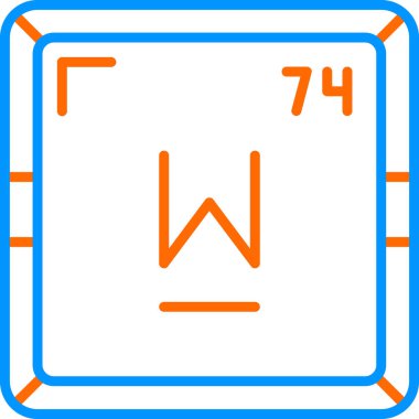 Periyodik tablo simgesinin Tungsten kimyasal ögesi