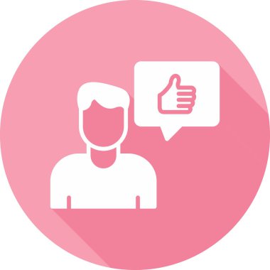 Memnuniyet web simgesi basit illüstrasyon 