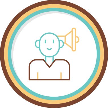 Topluluk Yöneticisi Web simgesi vektör illüstrasyonu