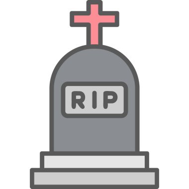 Mezar. Web simgesi basit illüstrasyon