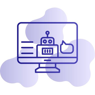 - Asistanım. Web simgesi basit illüstrasyon