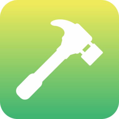 Çekiç ağı simgesi, basit vektör illüstrasyonu 