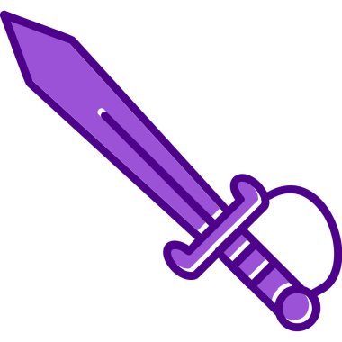 kılıç simgesi, vektör illüstrasyonu basit tasarım