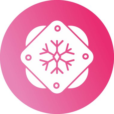 Kar tanesi. Web simgesi basit illüstrasyon 