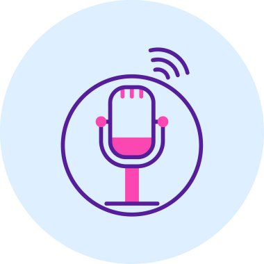 mikrofon web simge vektör çizim 