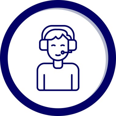 çağrı merkezi operatör simgesi illüstrasyonu 