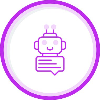 Chatbot. Web simgesi basit illüstrasyon       