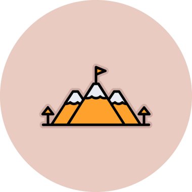 Başarı simgesinin vektör çizimi, düz tasarım 