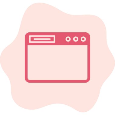 Tarayıcı. Web simgesi vektör illüstrasyonu