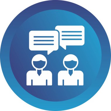 converstation simgesi, vektör illüstrasyonu basit tasarım
