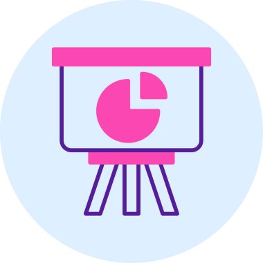 Pasta çizelgesi simgesi, vektör illüstrasyonu 