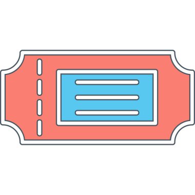 Bilet web simgesi, vektör çizim