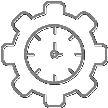 zaman yönetimi simgesi, vektör illüstrasyonu                 