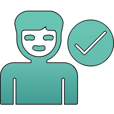 Onaylanmış Adaylar web simgesi vektör illüstrasyonu