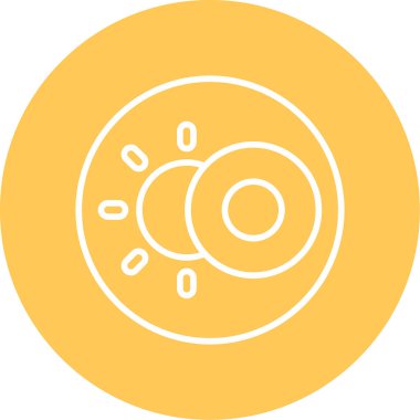 Karanlık mod. Web simgesi basit illüstrasyon