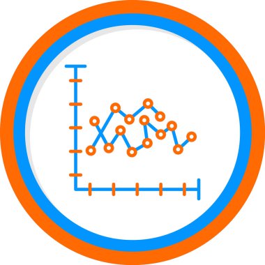Analiz çizelgesi simgesi vektör illüstrasyonu 