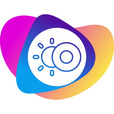 Karanlık mod. Web simgesi basit illüstrasyon