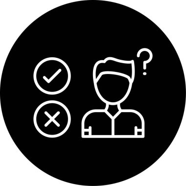 Quiz web simgesi vektör illüstrasyonu