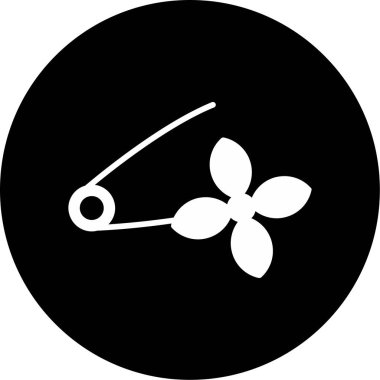 Çengelli iğne kutsal kişilerin resmi, vektör çizim         