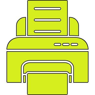 yazıcı web simgesi basit illüstrasyon 