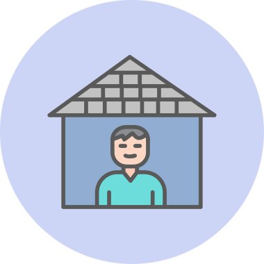 Karantina web simgesi vektör illüstrasyonu