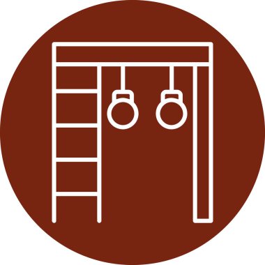 Spor Salonu Çubukları web simgesi, vektör illüstrasyonu 