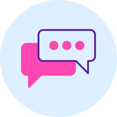 Sohbet baloncukları simgesi, vektör illüstrasyonu basit tasarım