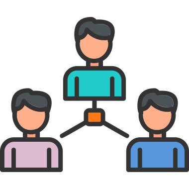 Sosyoloji simgesinin vektör illüstrasyonu 