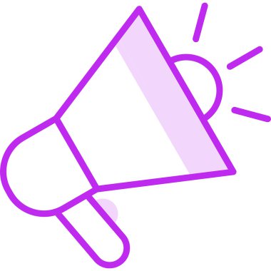 megafon web simgesi, vektör çizim 