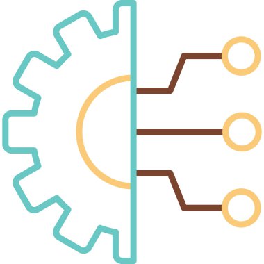 Technology flat icon, vector illustration 