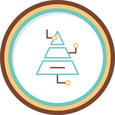 Piramit Grafik simgesi, vektör illüstrasyonu basit tasarım