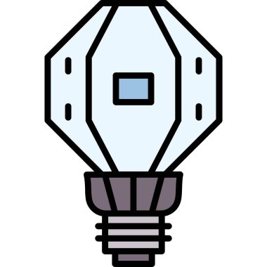 Ampul simgesi, basit vektör illüstrasyonu 