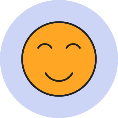 Gülümse. Web simgesi basit illüstrasyon