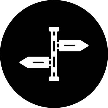 Yol İşaretinin vektör simgesi