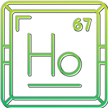 Holmium modern simgesinin vektör illüstrasyonu                      