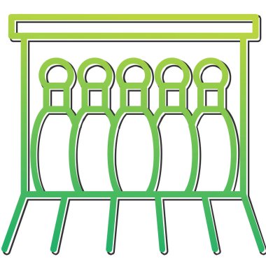 Bowling Salonu modern simgesinin vektör illüstrasyonu            