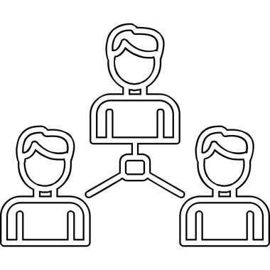 Sosyoloji simgesinin vektör illüstrasyonu 