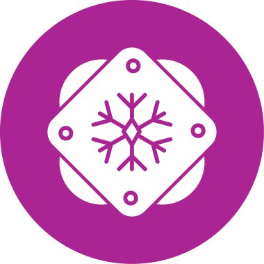 Kar tanesi. Web simgesi basit illüstrasyon 